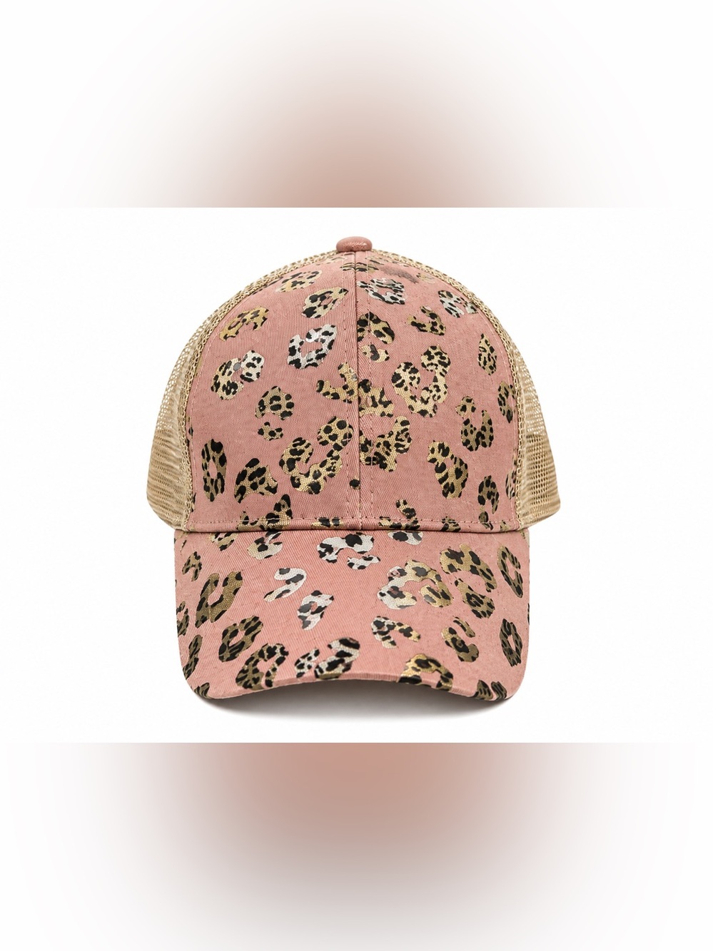 Women’s Pink Leopard Print Trucker Hat
